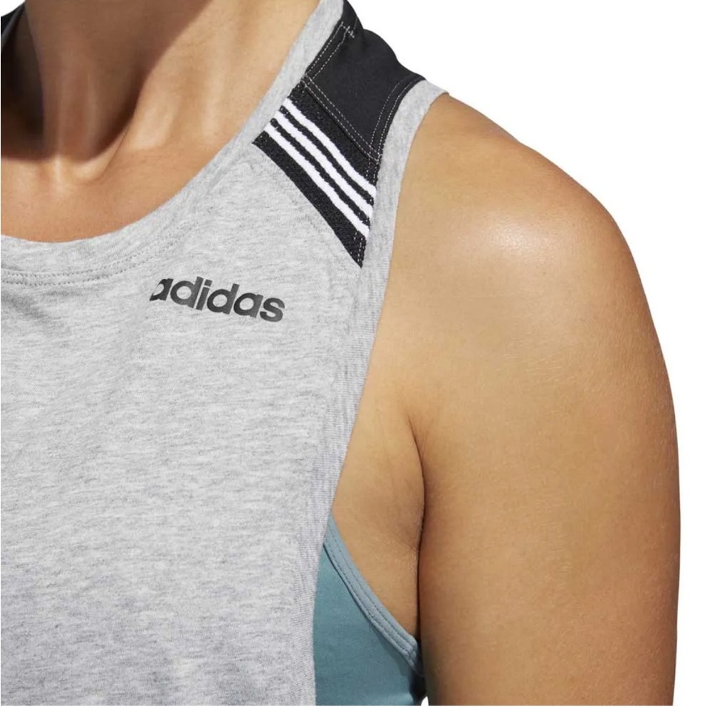 Adidas Grey Muscle Top Cotton